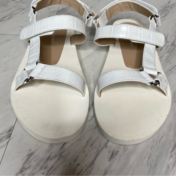 Stuart Weitzman Vail White Crocodile Sport Sandal 7B - Picture 9 of 13